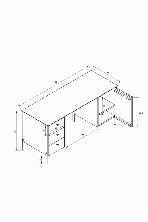 Biurko NORDICO NO 402 S-158 CM Buk 13.jpg