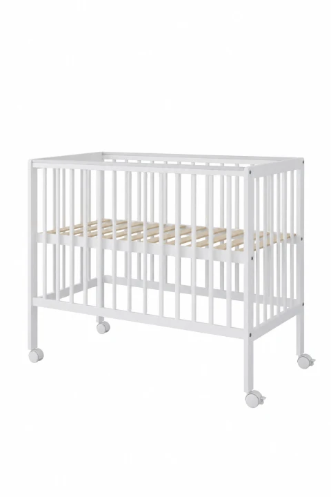 Babybett & Beistellbett BeNino 100x50 cm, 10-fach höhenverstellbar – Weiss