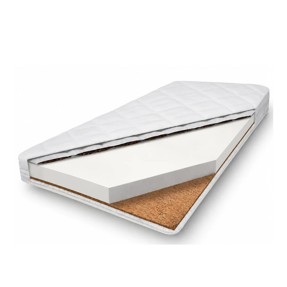 Schaum-Kokos-Matratze 120x60 cm für Babybett
